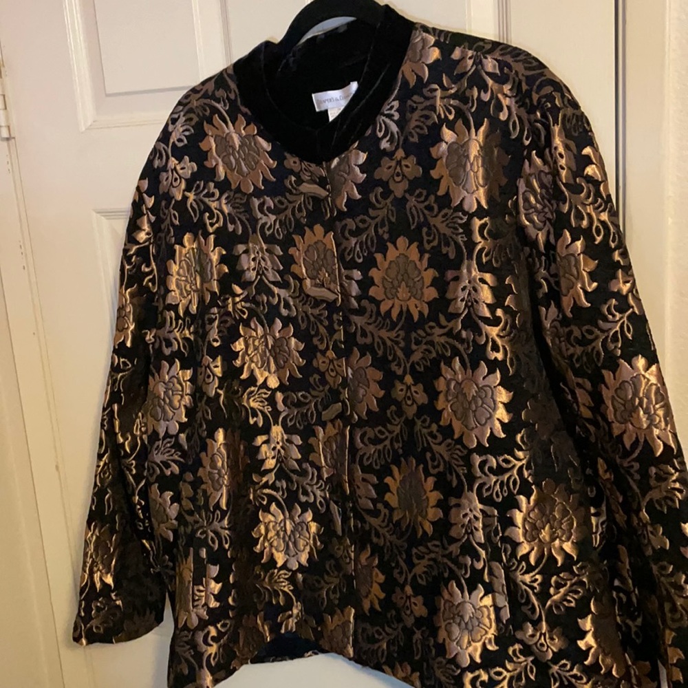 DRAPER'S AND DAMON'S BRONZE JACKET Size 3X, NWT 100% polyester